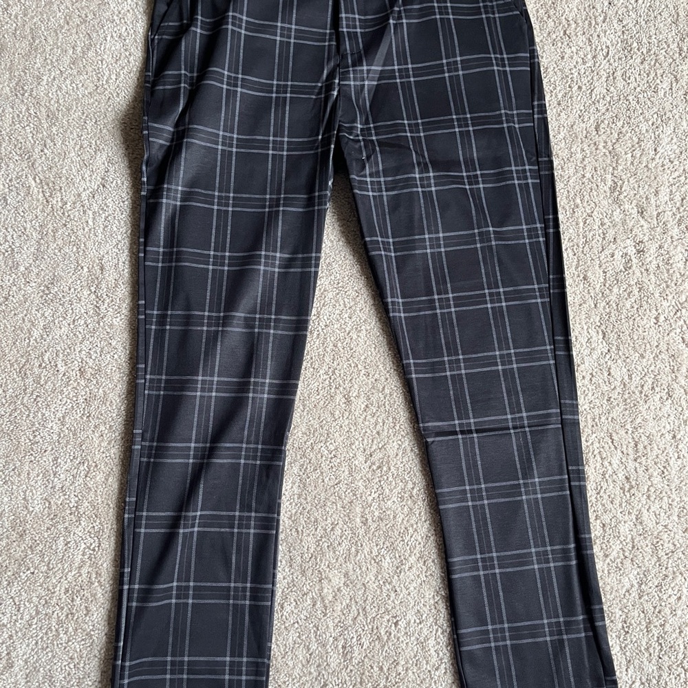 NWT Men's Black Plaid Pants